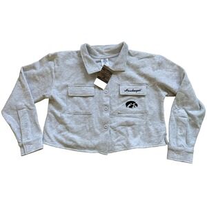 Rivalry Threads 91 Youth S Small (4/6) Iowa Hawkeyes Cream Button Down Shirt